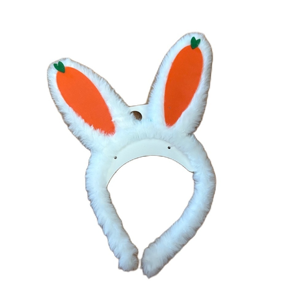 Fuzzy Bunny Ears NEW Rabbit Easter Head Band Carrot